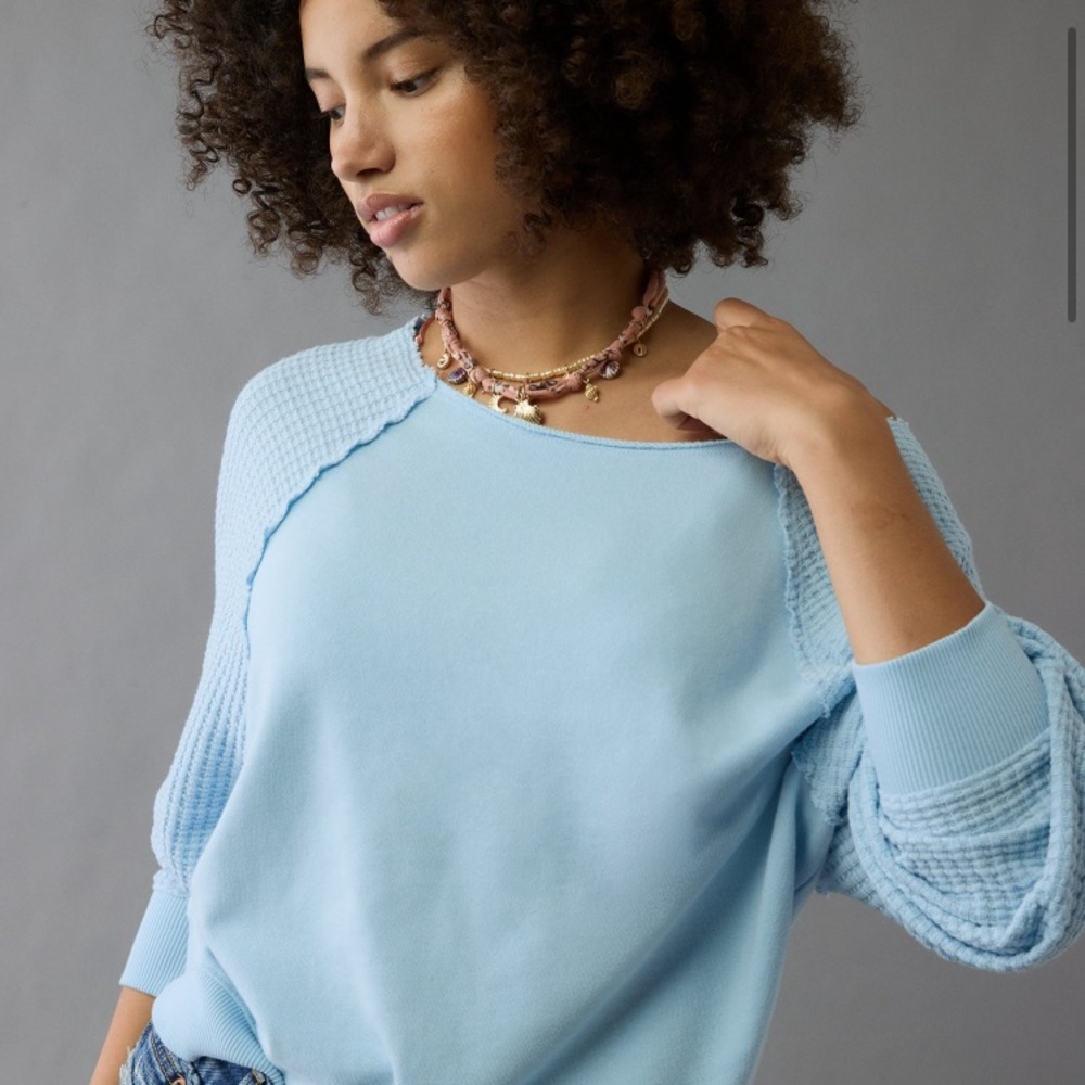 American Eagle Women's Sweatshirt | Off Shoulder Oversized | Lounge Casual | S